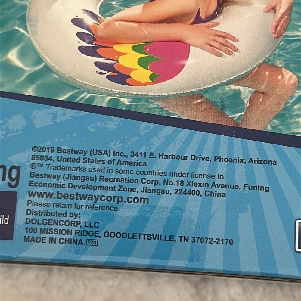 Bestway H2OGO! Unicorn Swim Ring Inflatable Pool Float Rainbow Ages 10+ NEW